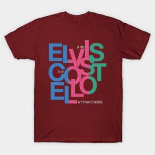 Elvis Costello - Watercolor Design Style T-Shirt